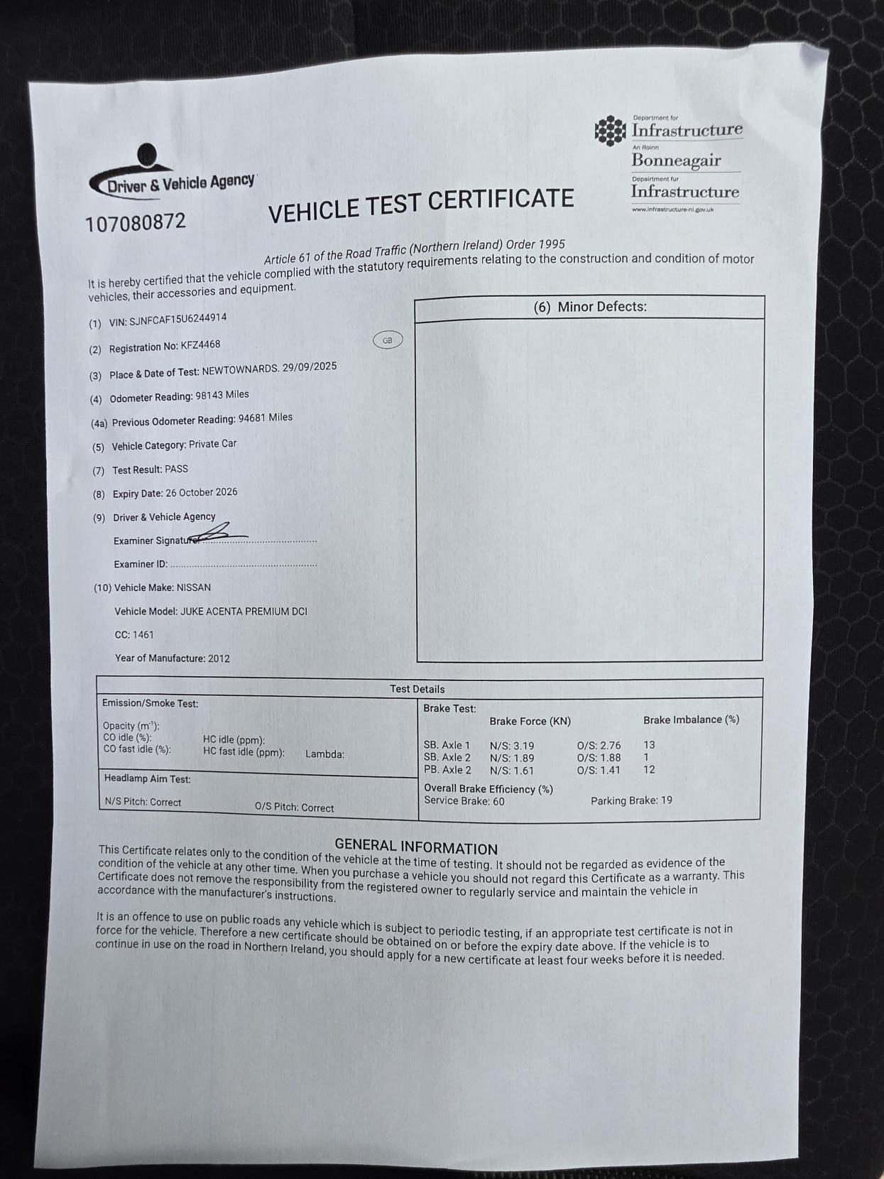 Nissan Juke 1.5 dCi 8v Acenta Premium SUV 5dr Diesel Manual Euro 5 (110 ps)